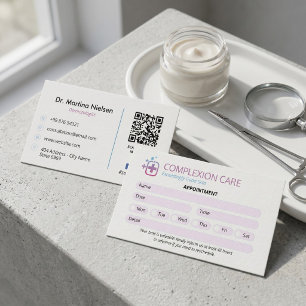 Dermatology Clinic Business Clean Appointment Card