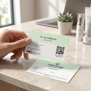 Dermatology Clinic Business Clean Appointment Card