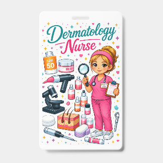Dermatology Nurse Badge |Cute Nurse Medical Badge
