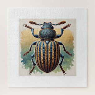 Dermestid Beetle in Watercolor and Ink 280824IREF2 Jigsaw Puzzle