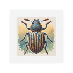 Dermestid Beetle in Watercolor and Ink 280824IREF2 Metal Print
