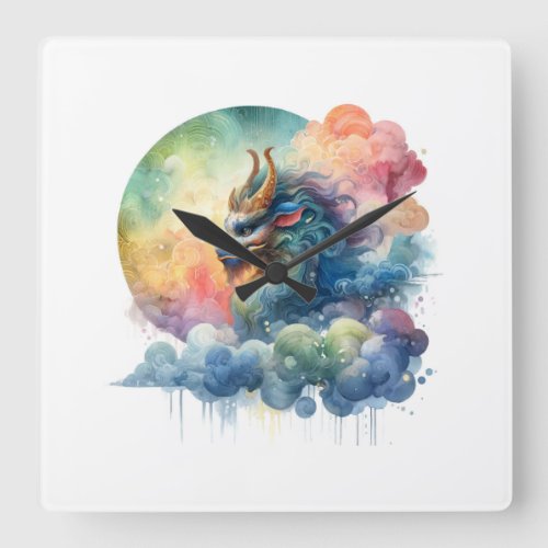 Dermestid Beetle IREF1607 _ Watercolor Square Wall Clock