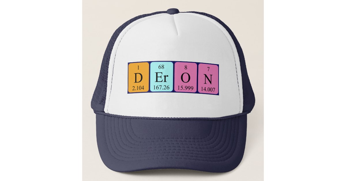 Deron Name Deron periodic table name hat | Zazzle