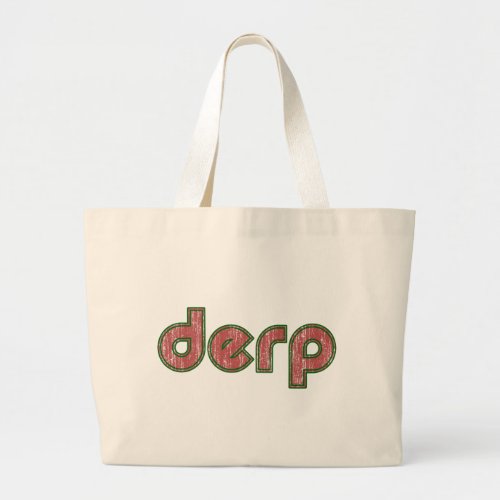 Derp 4 large tote bag
