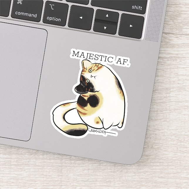 Derp cats Calico cat Sticker (Detail)