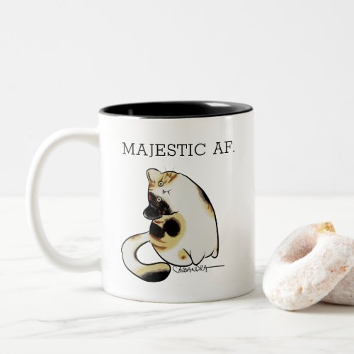 Derp cats Calico cat Two_Tone Coffee Mug