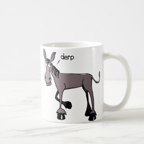 Derp Donkey funny coffee mug