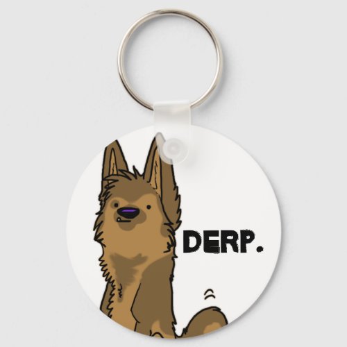 Derp _ German Shepherd keychain