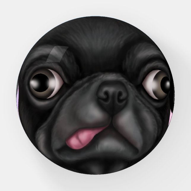 Derp Pug Paperweight (Front)