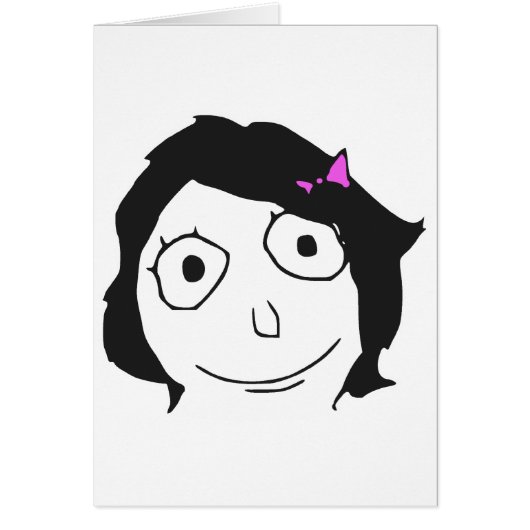 Derpina Black Hair Brunette Rage Face Meme (Front)