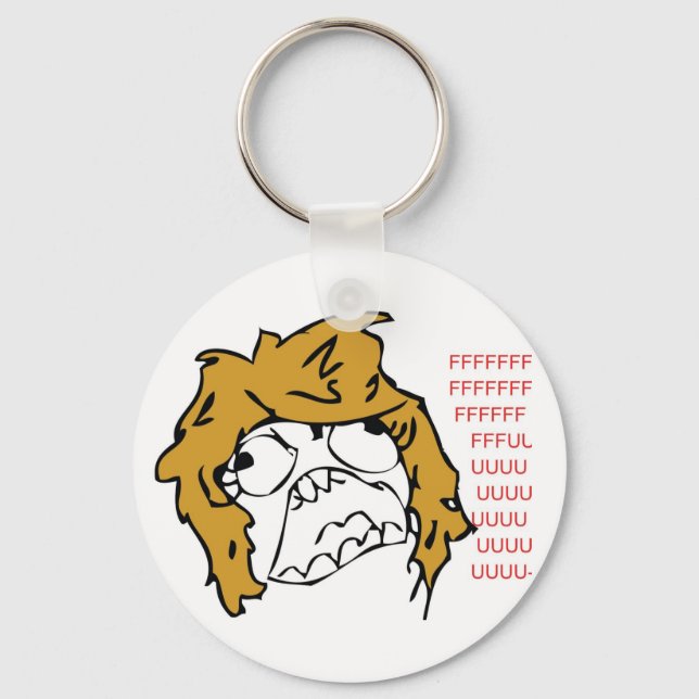 Derpina Rage Troll Keychain (Front)