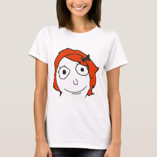 Derpina Red Hair Rage Face Meme T-Shirt