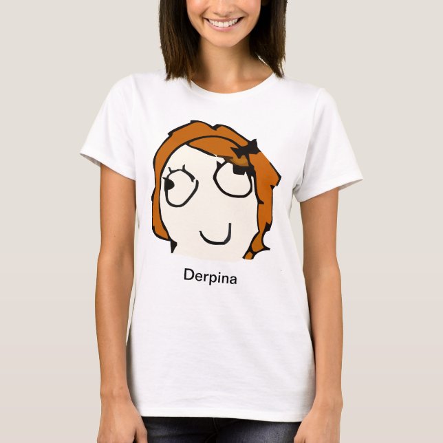 Derpina (Red) Meme Shirt (Front)