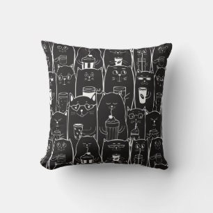 Derpy Cats Throw Pillow