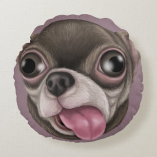 Derpy Chihuahuas Round Pillow