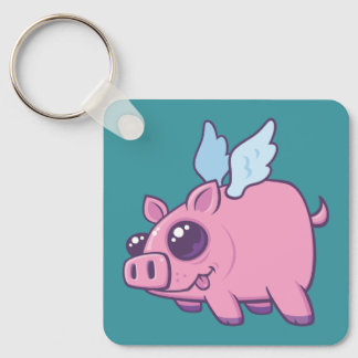 Derpy Kawaii Flying Piggy Cutie Keychain