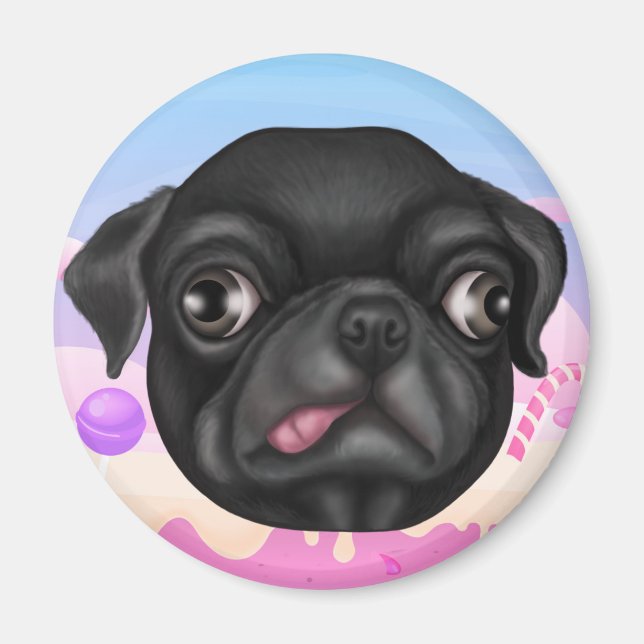 Derpy Pug Magnet (Front)