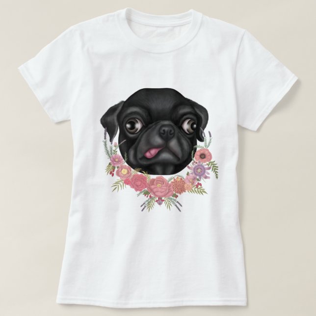 Derpy Pug T-shirt (Design Front)