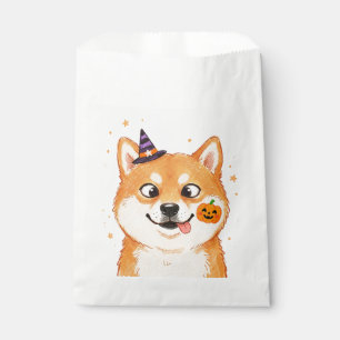 Derpy Shiba Inu Halloween Pumpkin Favor Bag