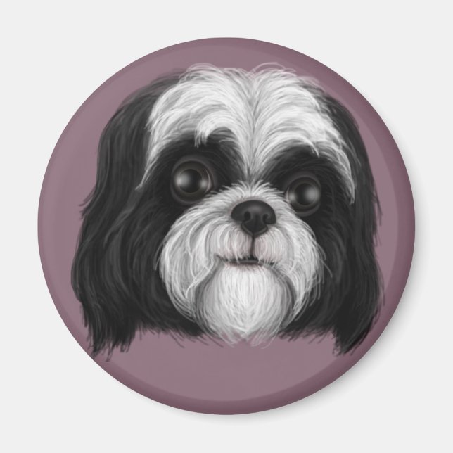 Derpy Shih Tzu Magnet (Front)