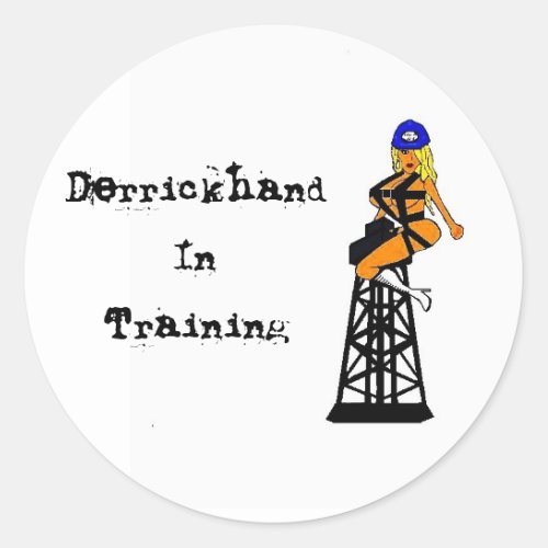 Derrickhand In Training Hard Hat Sticker
