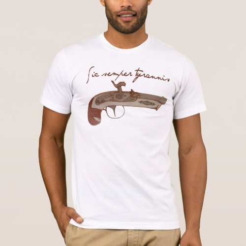 Derringer Pistol _ Death To Tyrants T_Shirt