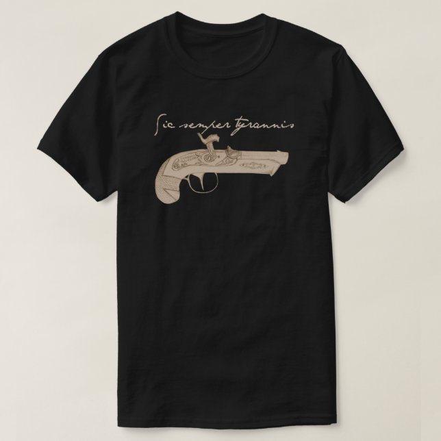 Derringer Pistol - Death To Tyrants T-Shirt (Design Front)