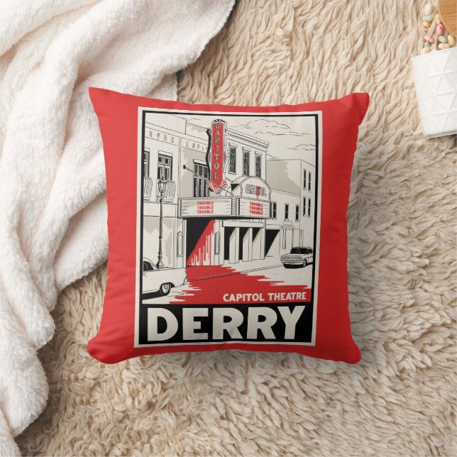 Derry Capitol Theatre Throw Pillow (Blanket)