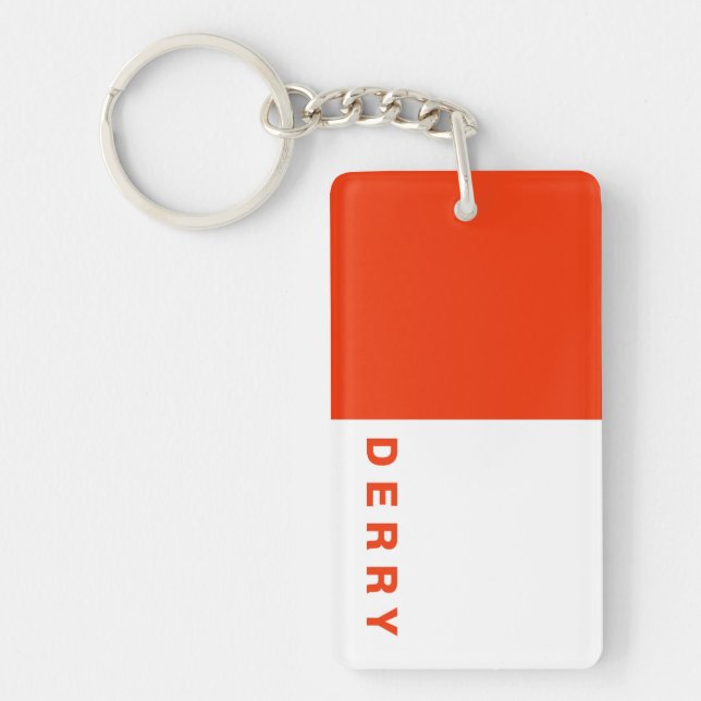 derry county flag northern ireland symbol irish keychain (Front)