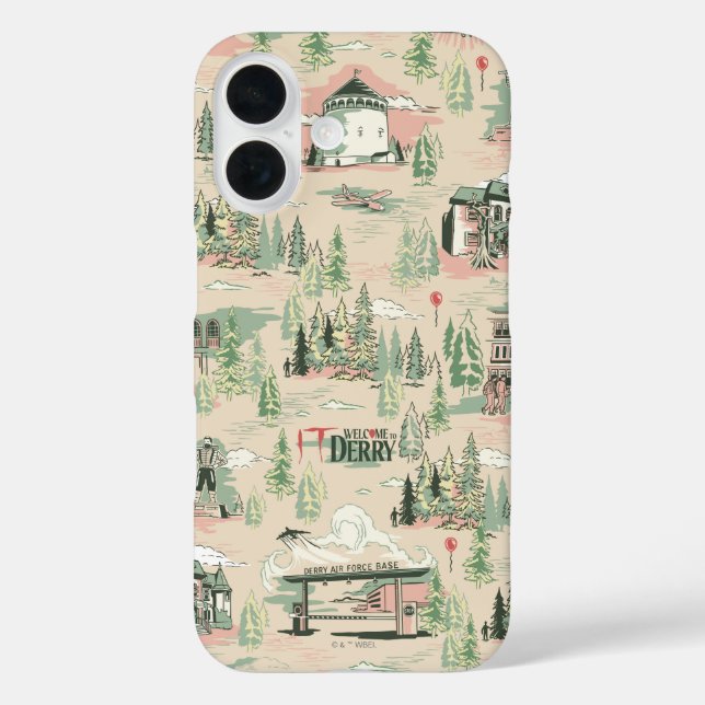 Derry Locations Pattern Case-Mate iPhone Case (Back)