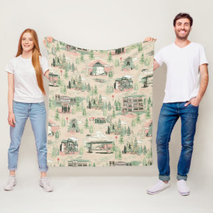 Derry Locations Pattern Fleece Blanket
