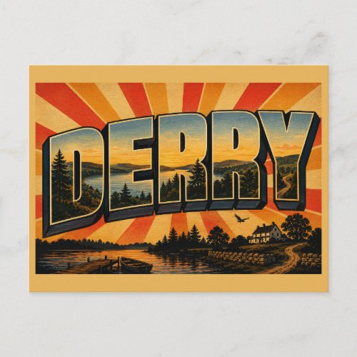 Derry New Hampshire Lake Forest Farm Art Postcard