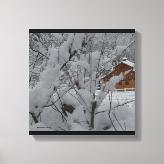 Derry Winter Ranch  12 x12 Canvas Print