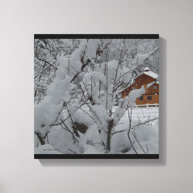 Derry Winter Ranch  12 x12 Canvas Print (Front)