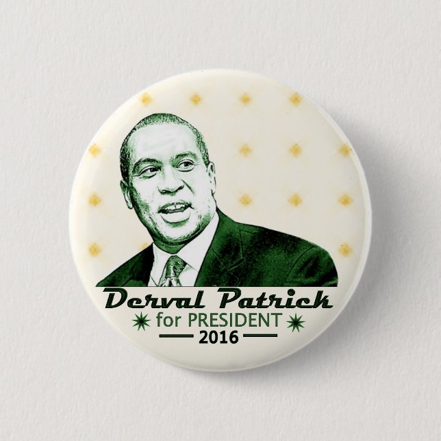Derval Patrick for President 2016 Button (Front)