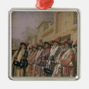 Dervishes' Chorus Begging Alms in Tashkent, 1870 Metal Ornament