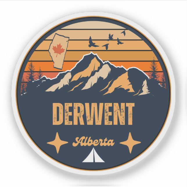 Derwent, Alberta Sticker (Front)
