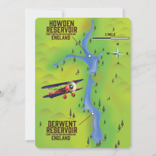 Derwent & Howden Reservoirs map poster