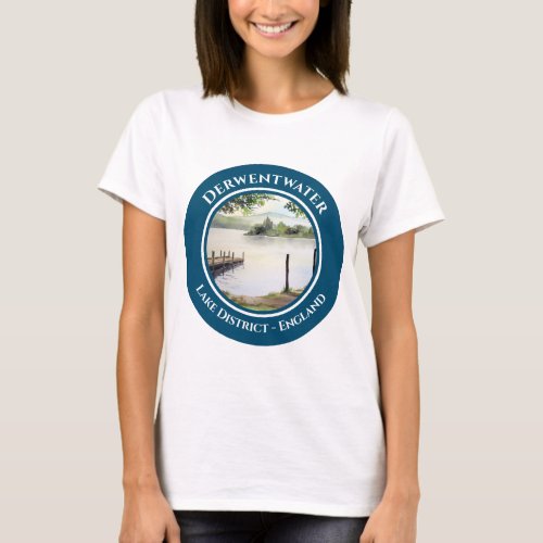 Derwent Water Keswick England Watercolor Painting T_Shirt