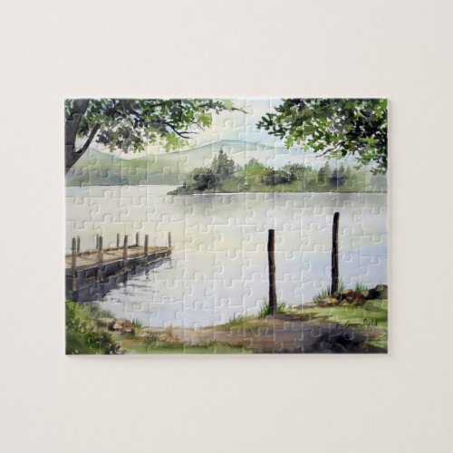 Derwentwater Lake District Cumbria Watercolour Jigsaw Puzzle