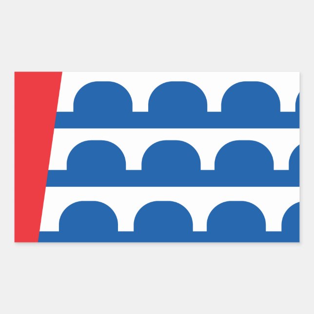 Des Moines city flag Rectangular Sticker (Front)