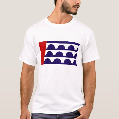 des moines city flag united state america iowa T_Shirt