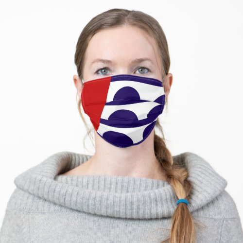 Des Moines city Iowa flag symbol usa united states Adult Cloth Face Mask