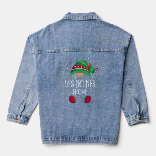 Des Moines Gnome Family Matching Christmas Pajamas Denim Jacket