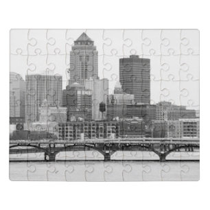 Des Moines in B&W Jigsaw Puzzle