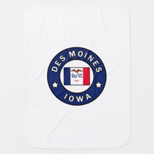 Des Moines Iowa Baby Blanket