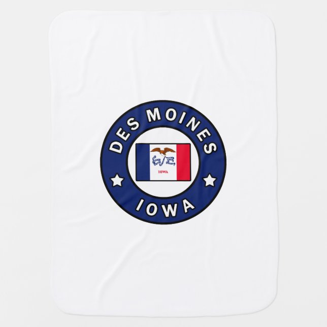 Des Moines Iowa Baby Blanket (Front)