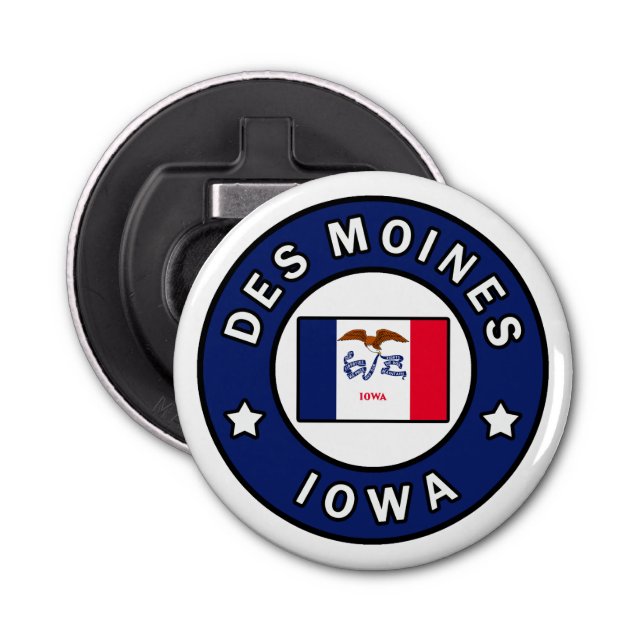 Des Moines Iowa Bottle Opener (Front)