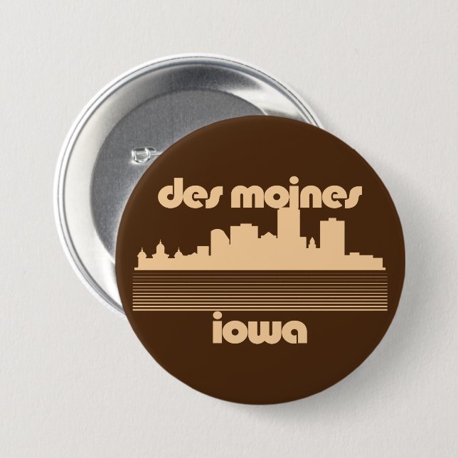 Des Moines,Iowa Button (Front & Back)