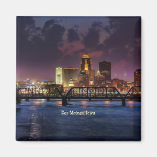 Des Moines, Iowa cityscape Magnet